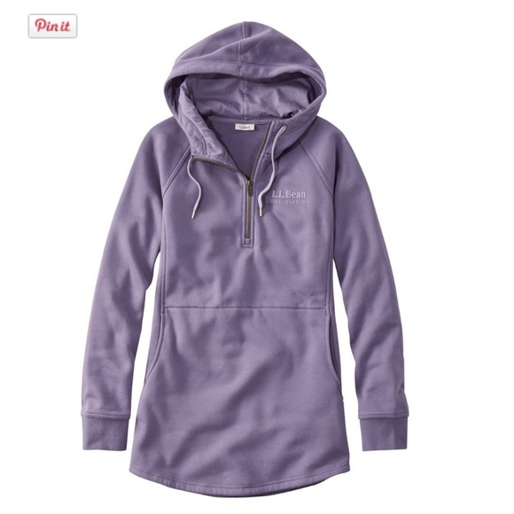 L.L. Bean Tops Womens Llbean Weekend Sweatshirt Tunic Hoodie Poshmark